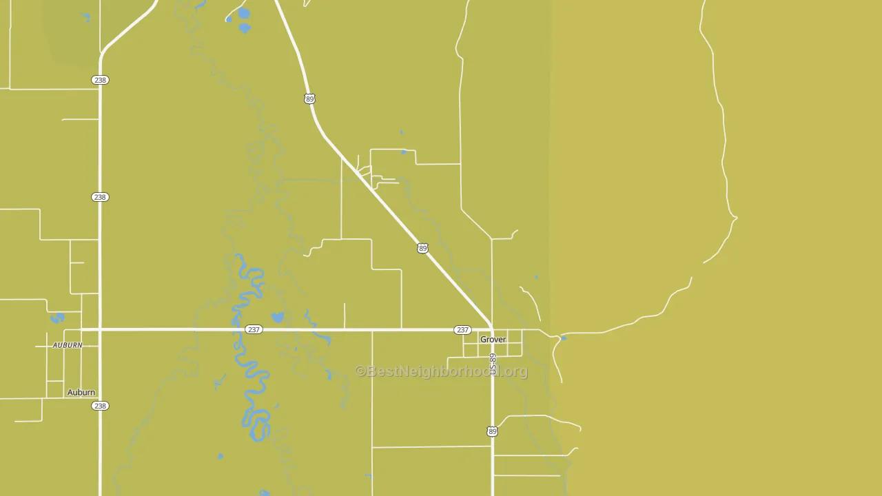 Map of the best neighborhoods in the 83122 area, with better matches in green and worse matches in red