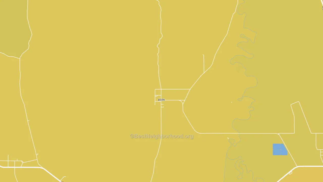 Map of the best neighborhoods in the 83220 area, with better matches in green and worse matches in red