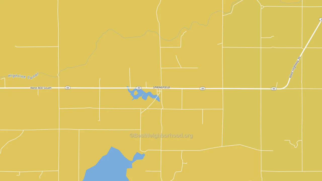 Map of the best neighborhoods in the 83277 area, with better matches in green and worse matches in red