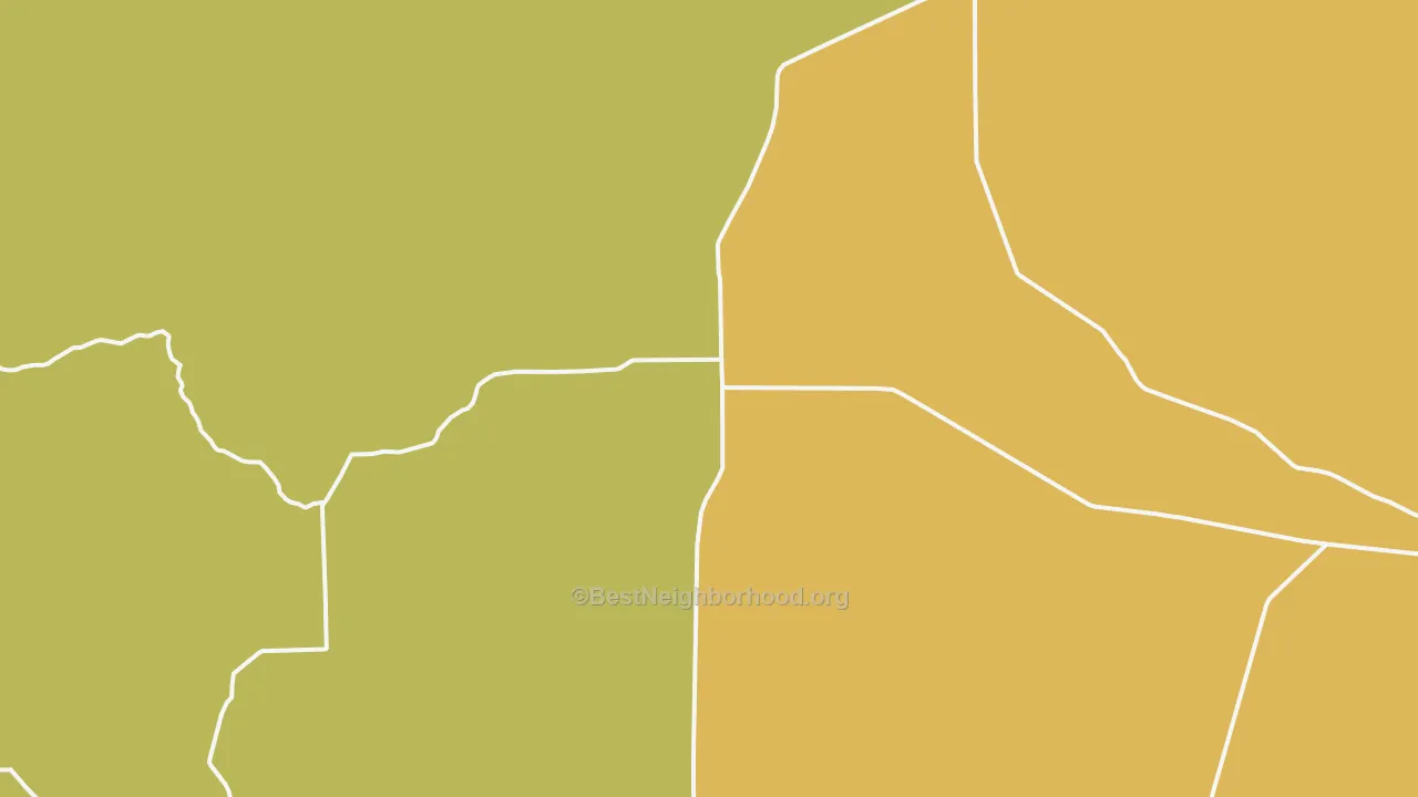 Map of the best neighborhoods in the 83312 area, with better matches in green and worse matches in red