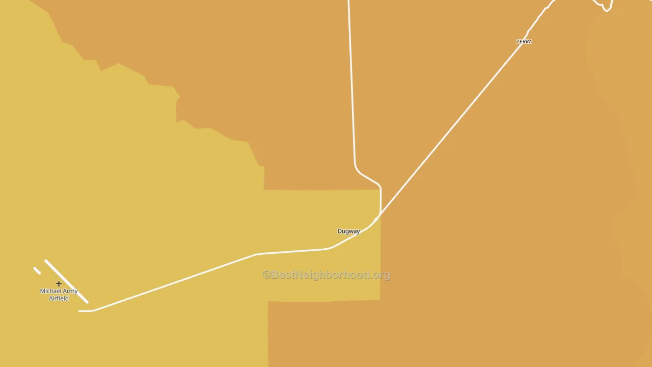 Map of the best neighborhoods in the 84022 area, with better matches in green and worse matches in red