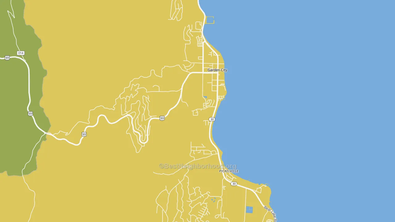 Map of the best neighborhoods in the 84028 area, with better matches in green and worse matches in red