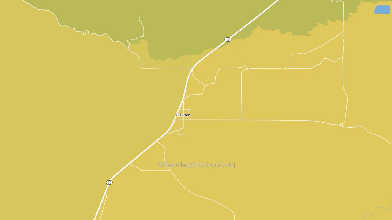 Map of the best neighborhoods in the 84516 area, with better matches in green and worse matches in red