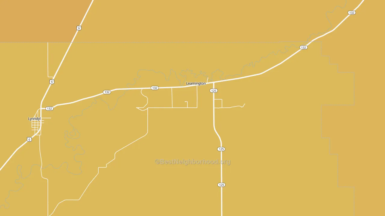 Map of the best neighborhoods in the 84638 area, with better matches in green and worse matches in red