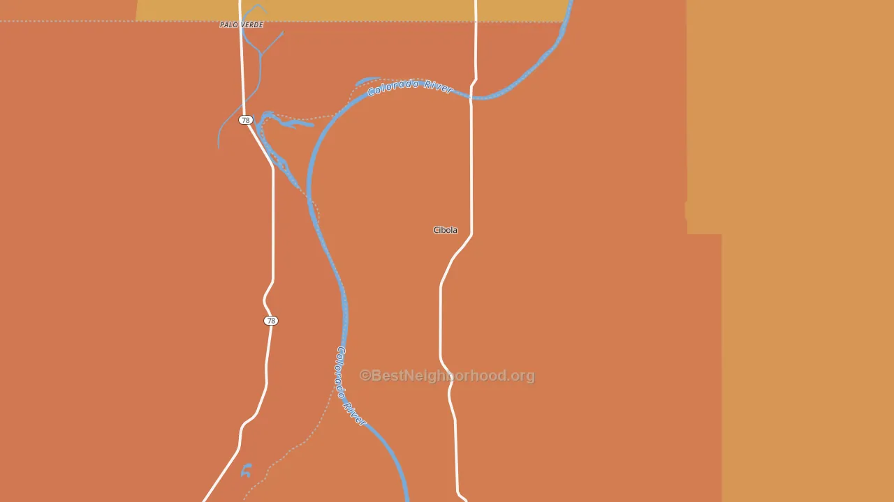 Map of the best neighborhoods in the 85328 area, with better matches in green and worse matches in red