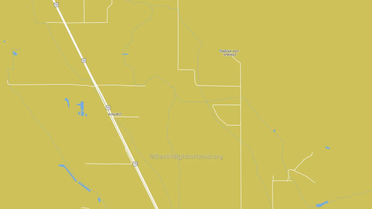 Map of the best neighborhoods in the 85535 area, with better matches in green and worse matches in red