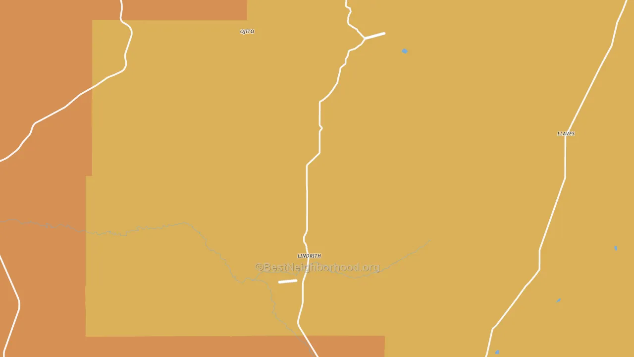 Map of the best neighborhoods in the 87029 area, with better matches in green and worse matches in red