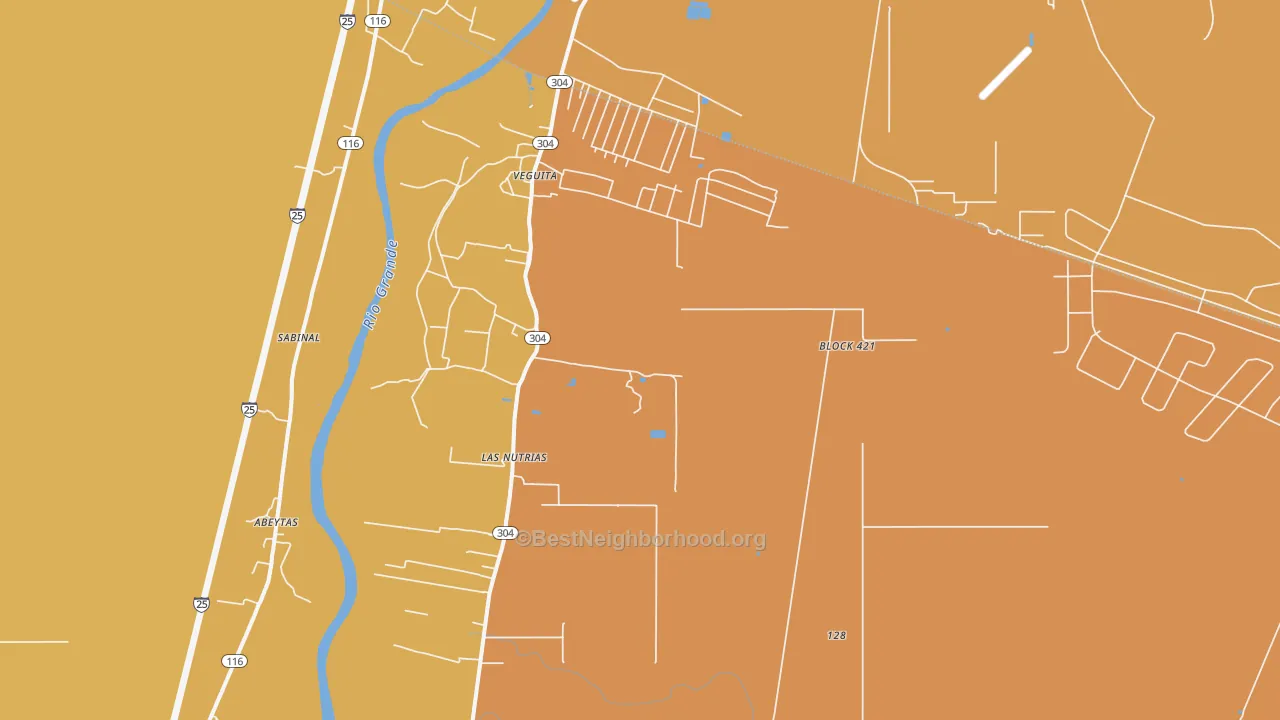 Map of the best neighborhoods in the 87062 area, with better matches in green and worse matches in red