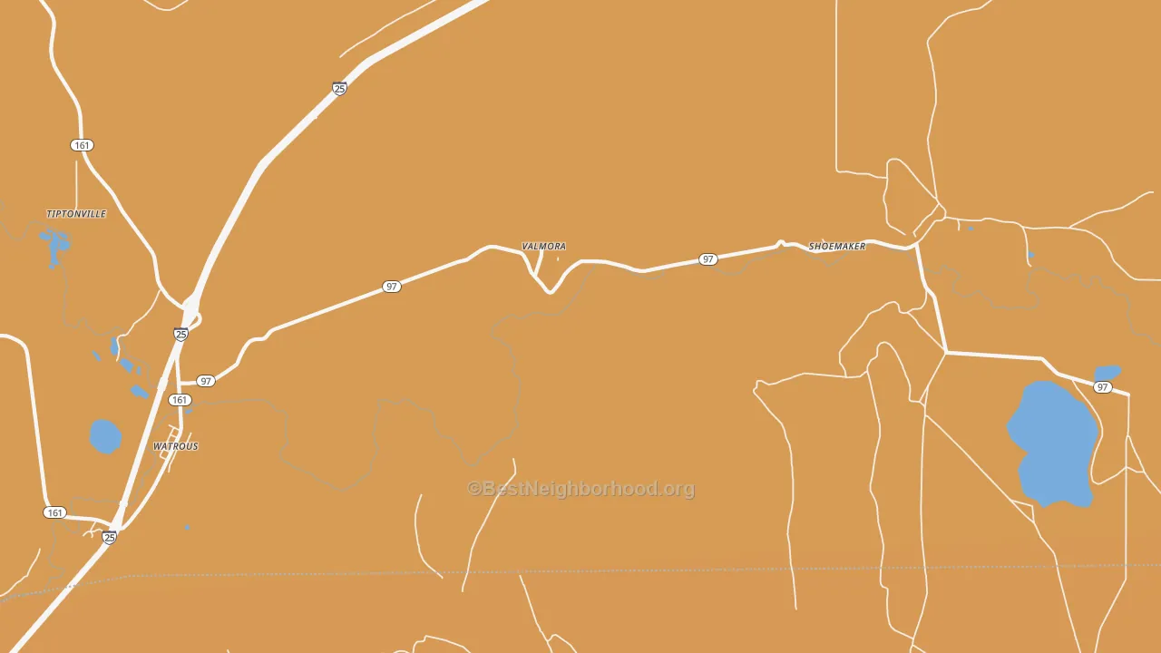 Map of the best neighborhoods in the 87750 area, with better matches in green and worse matches in red
