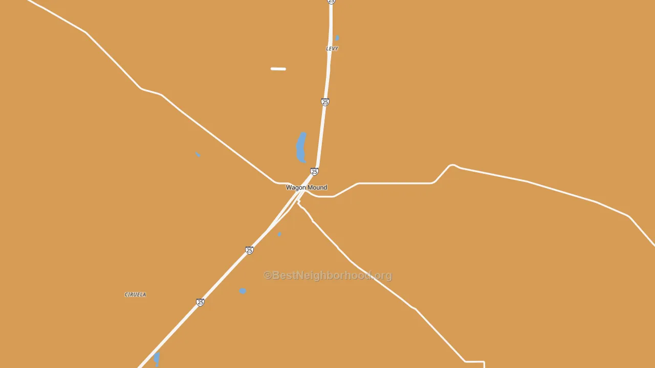 Map of the best neighborhoods in the 87752 area, with better matches in green and worse matches in red