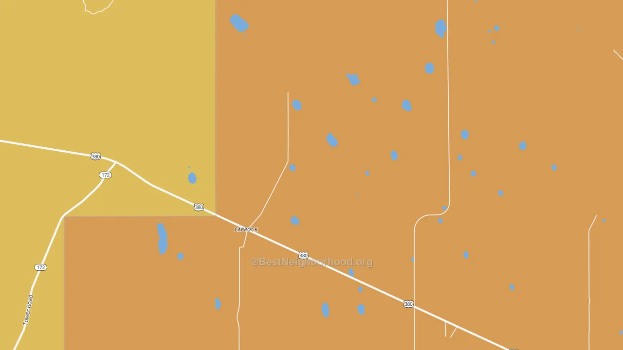 Map of the best neighborhoods in the 88213 area, with better matches in green and worse matches in red