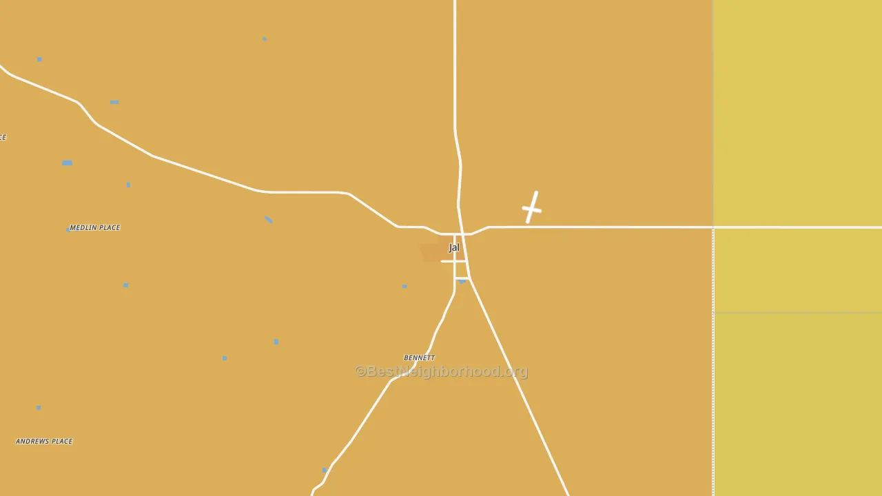 Map of the best neighborhoods in the 88252 area, with better matches in green and worse matches in red