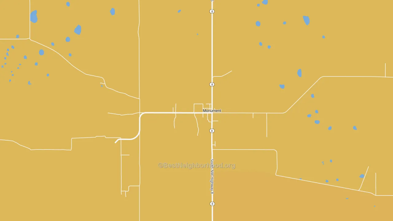 Map of the best neighborhoods in the 88265 area, with better matches in green and worse matches in red