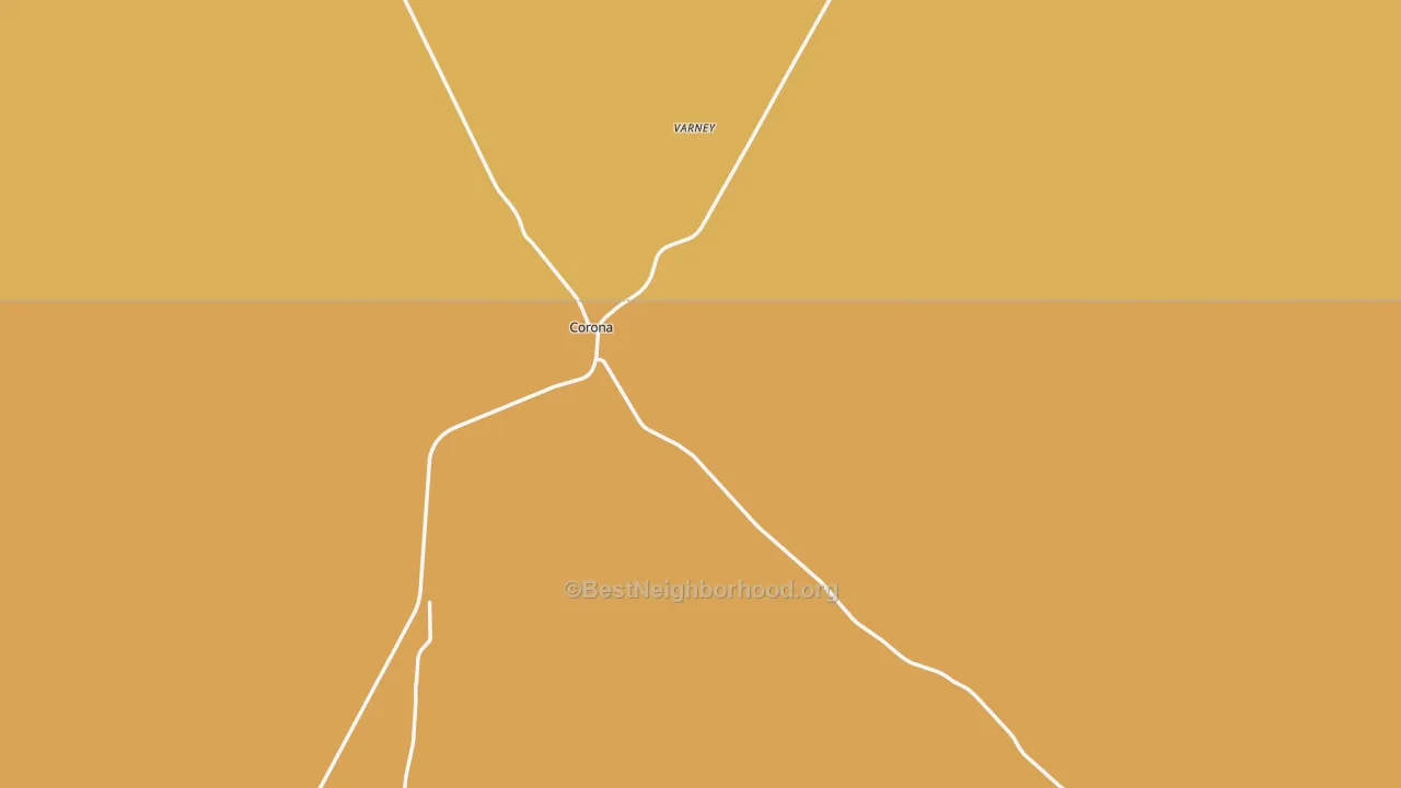 Map of the best neighborhoods in the 88318 area, with better matches in green and worse matches in red