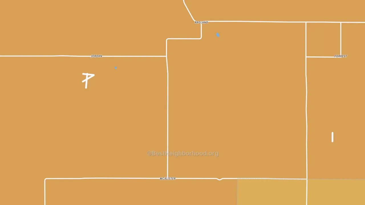 Map of the best neighborhoods in the 88427 area, with better matches in green and worse matches in red