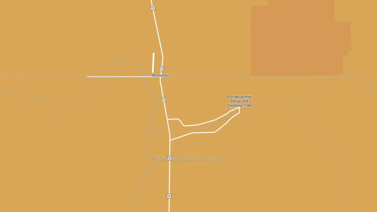 Map of the best neighborhoods in the 89421 area, with better matches in green and worse matches in red