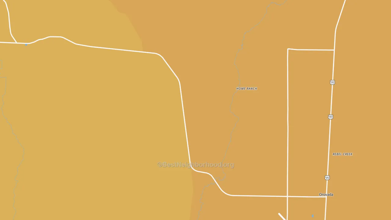 Map of the best neighborhoods in the 89425 area, with better matches in green and worse matches in red
