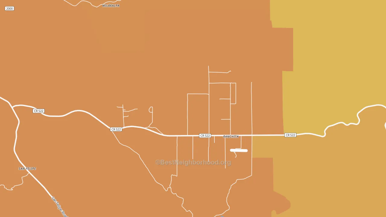 Map of the best neighborhoods in the 92066 area, with better matches in green and worse matches in red