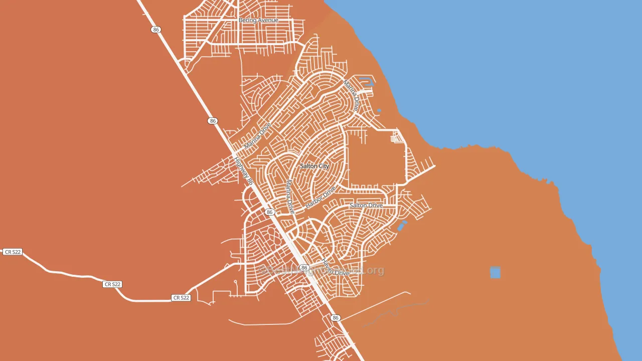 Map of the best neighborhoods in the 92275 area, with better matches in green and worse matches in red