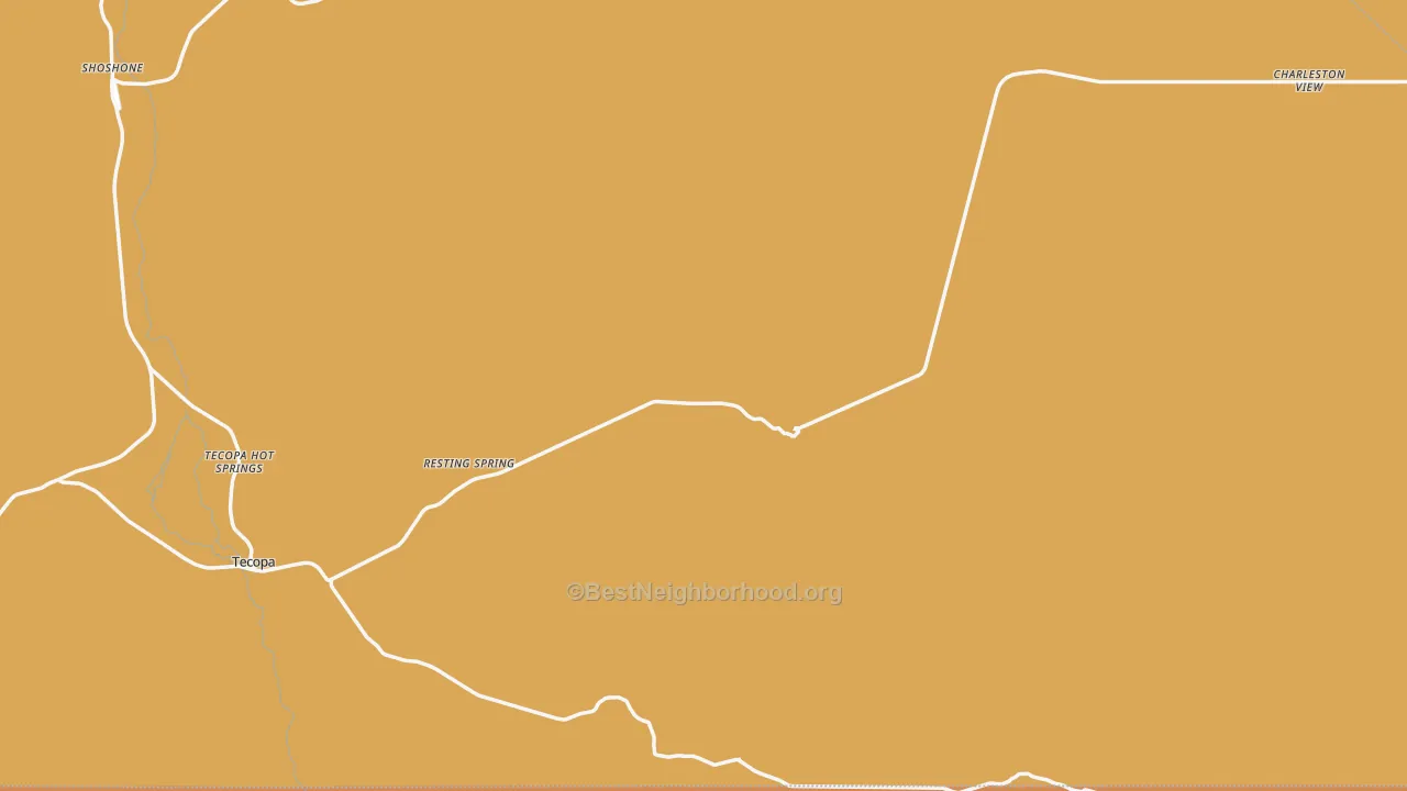 Map of the best neighborhoods in the 92389 area, with better matches in green and worse matches in red