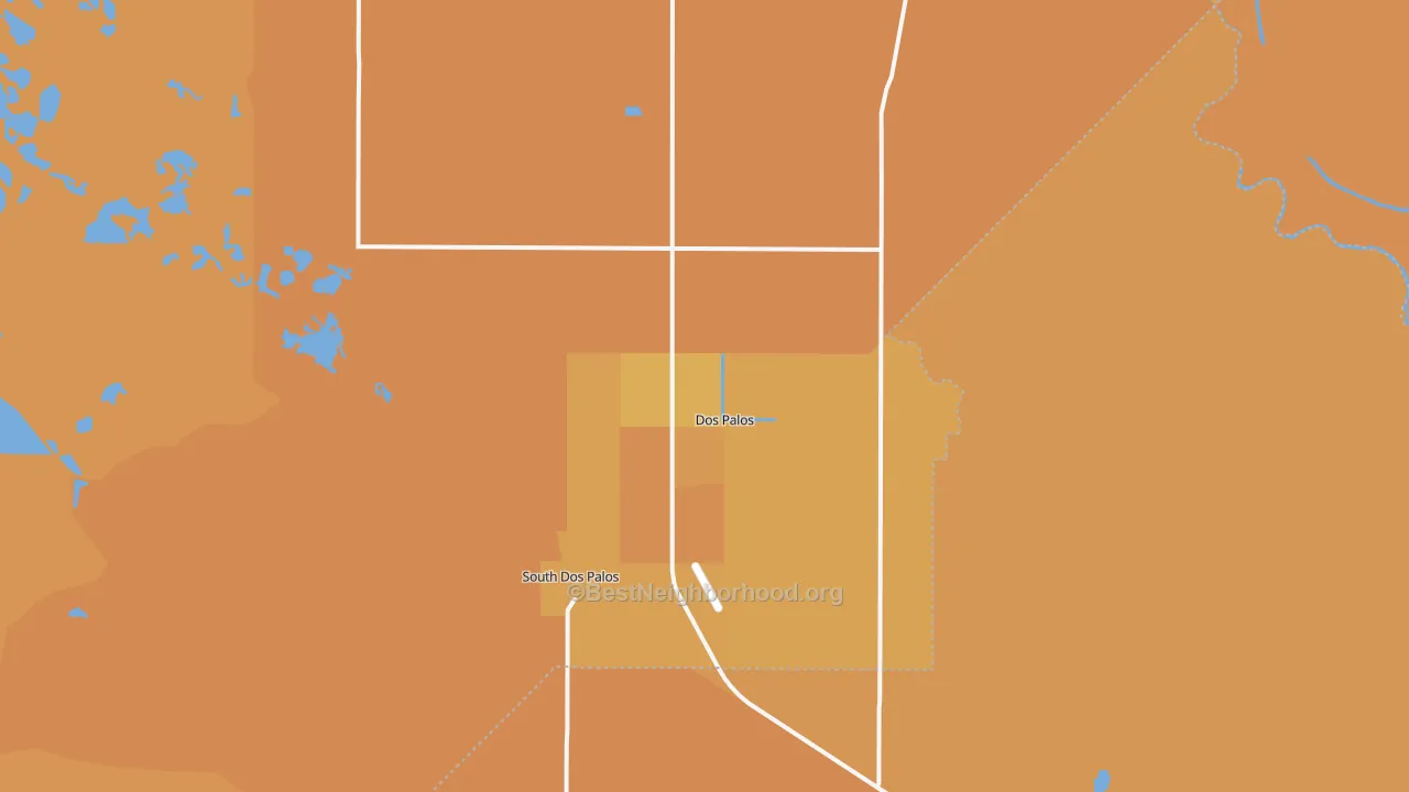 Map of the best neighborhoods in the 93620 area, with better matches in green and worse matches in red