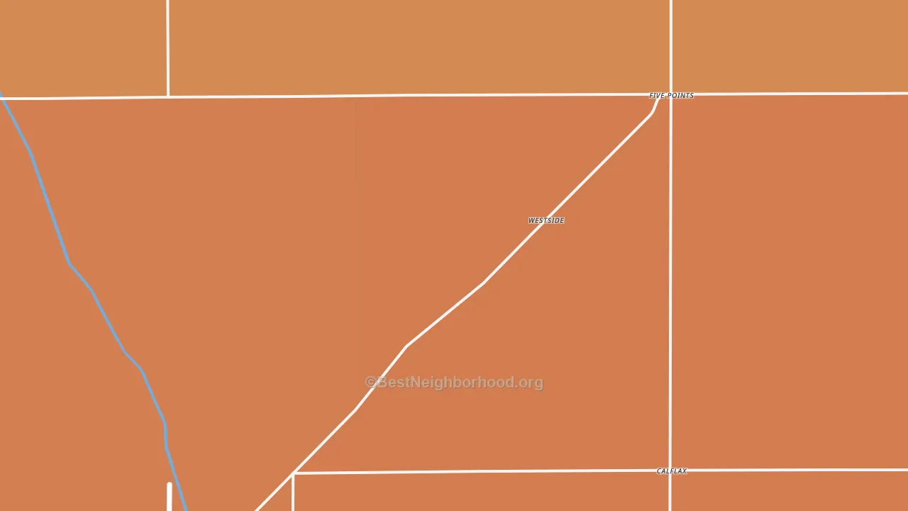 Map of the best neighborhoods in the 93624 area, with better matches in green and worse matches in red