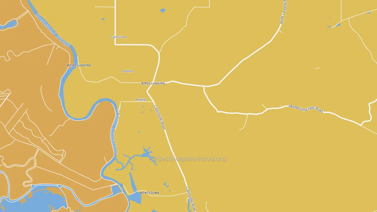 Map of the best neighborhoods in the 94512 area, with better matches in green and worse matches in red