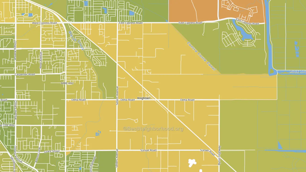 Map of the best neighborhoods in the 94548 area, with better matches in green and worse matches in red