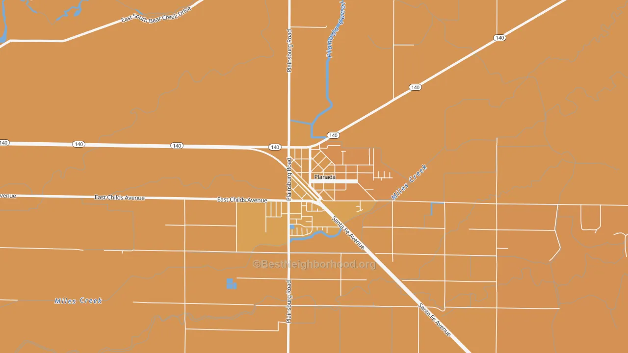 Map of the best neighborhoods in the 95365 area, with better matches in green and worse matches in red