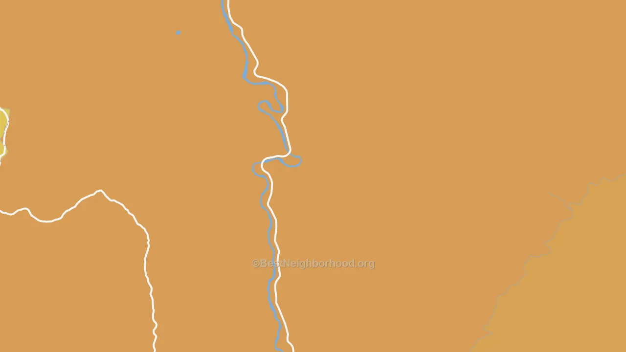 Map of the best neighborhoods in the 95568 area, with better matches in green and worse matches in red