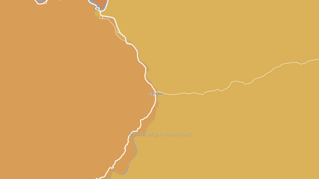 Map of the best neighborhoods in the 96085 area, with better matches in green and worse matches in red