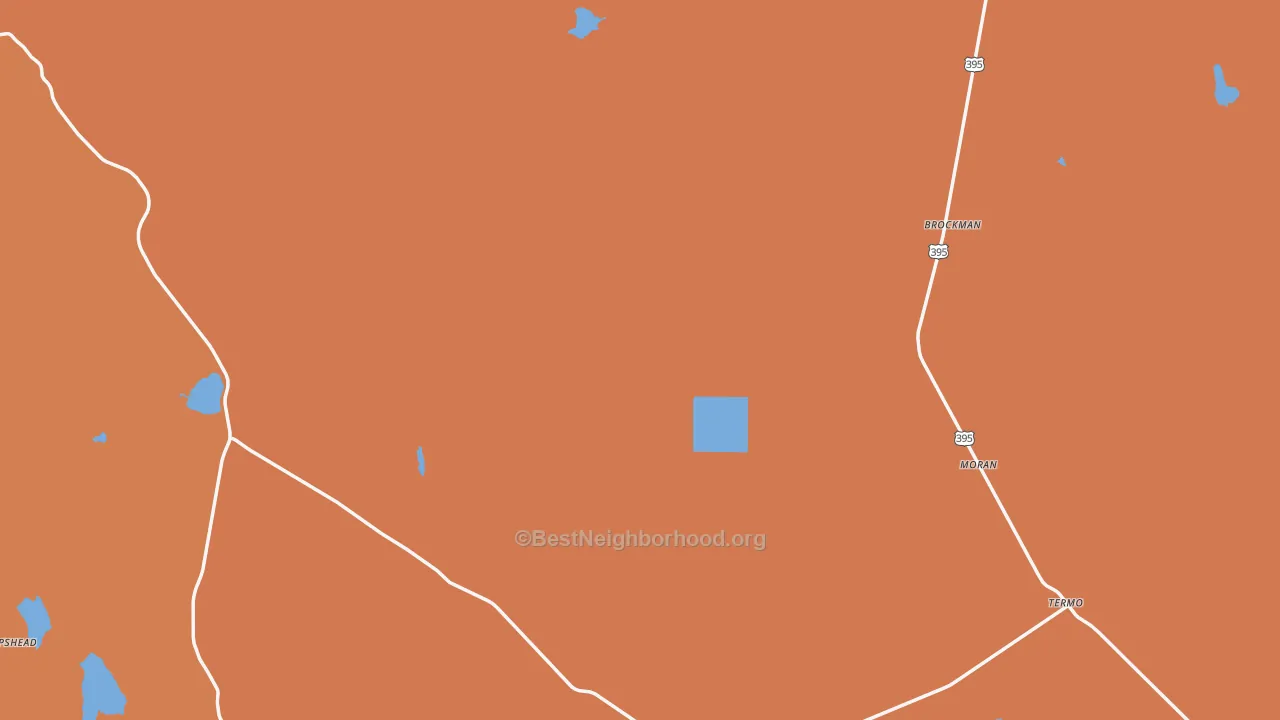 Map of the best neighborhoods in the 96132 area, with better matches in green and worse matches in red
