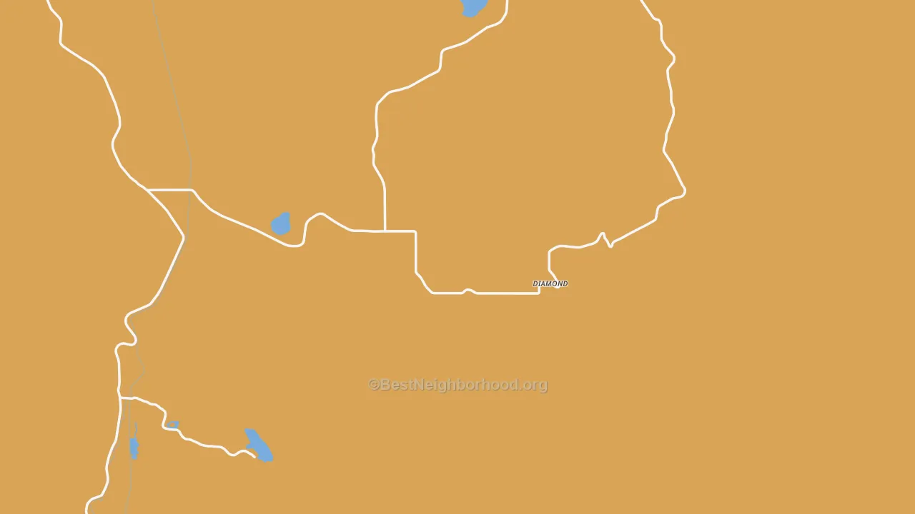 Map of the best neighborhoods in the 97722 area, with better matches in green and worse matches in red