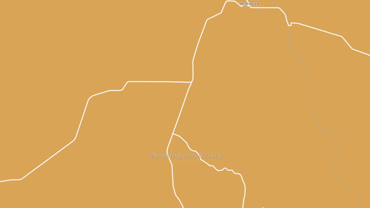 Map of the best neighborhoods in the 97736 area, with better matches in green and worse matches in red