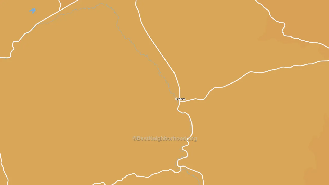 Map of the best neighborhoods in the 97873 area, with better matches in green and worse matches in red