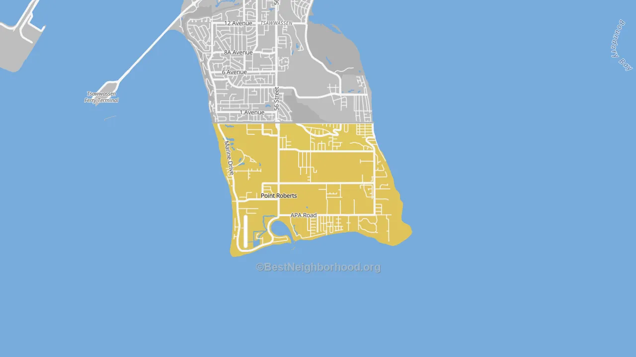 Map of the best neighborhoods in the 98281 area, with better matches in green and worse matches in red