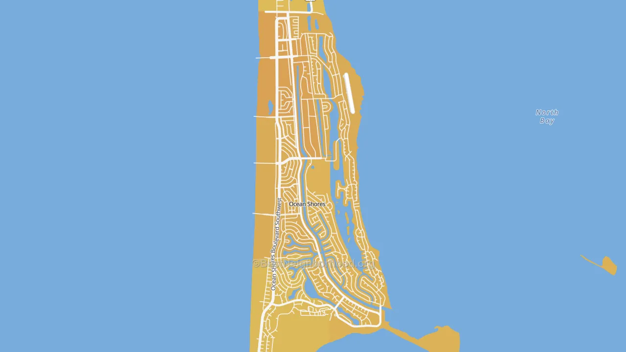 Map of the best neighborhoods in the 98569 area, with better matches in green and worse matches in red