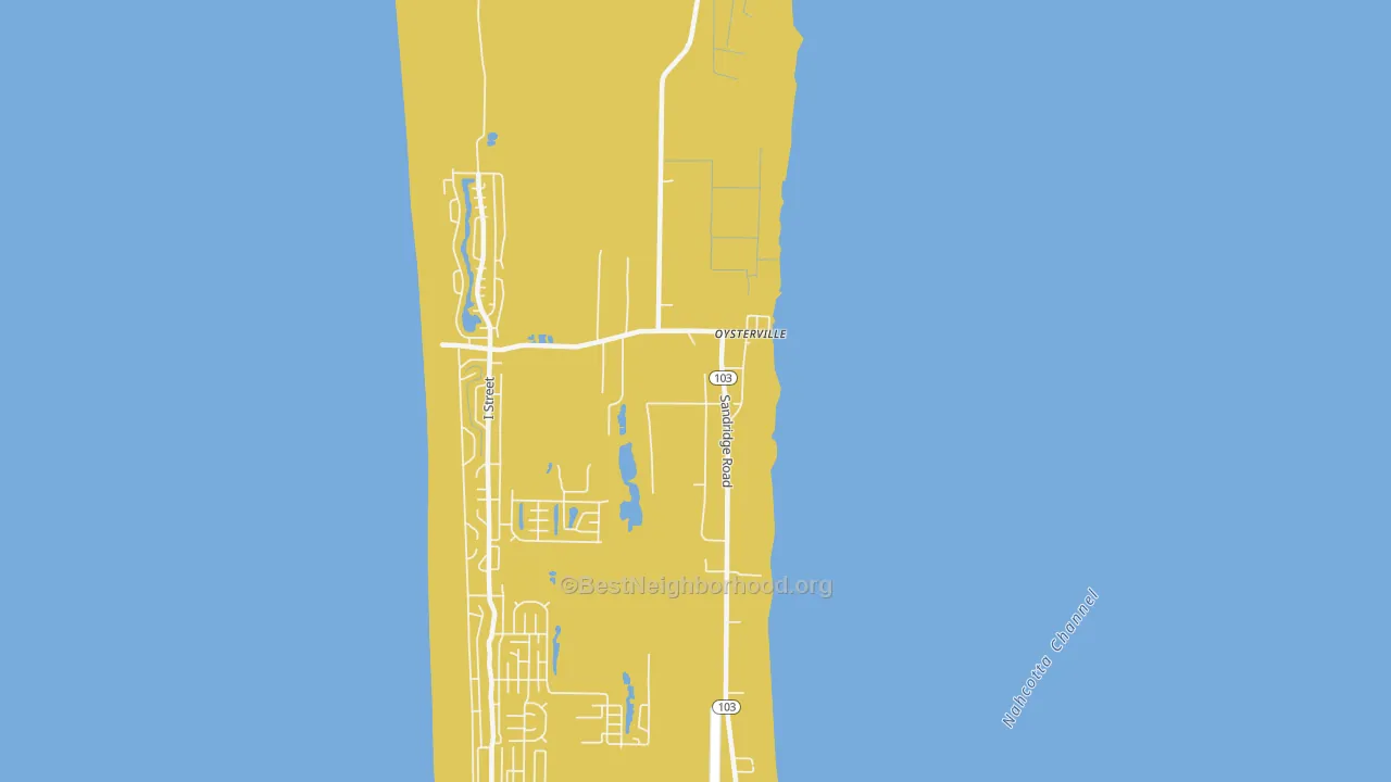 Map of the best neighborhoods in the 98641 area, with better matches in green and worse matches in red