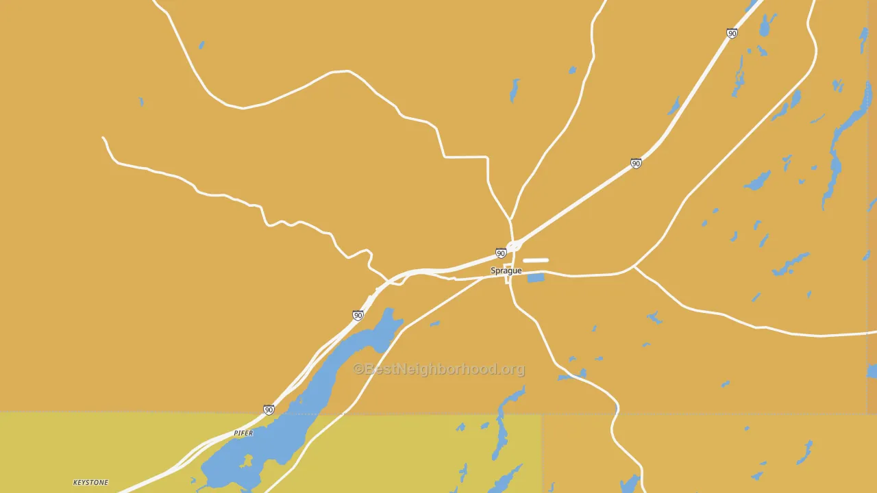 Map of the best neighborhoods in the 99032 area, with better matches in green and worse matches in red