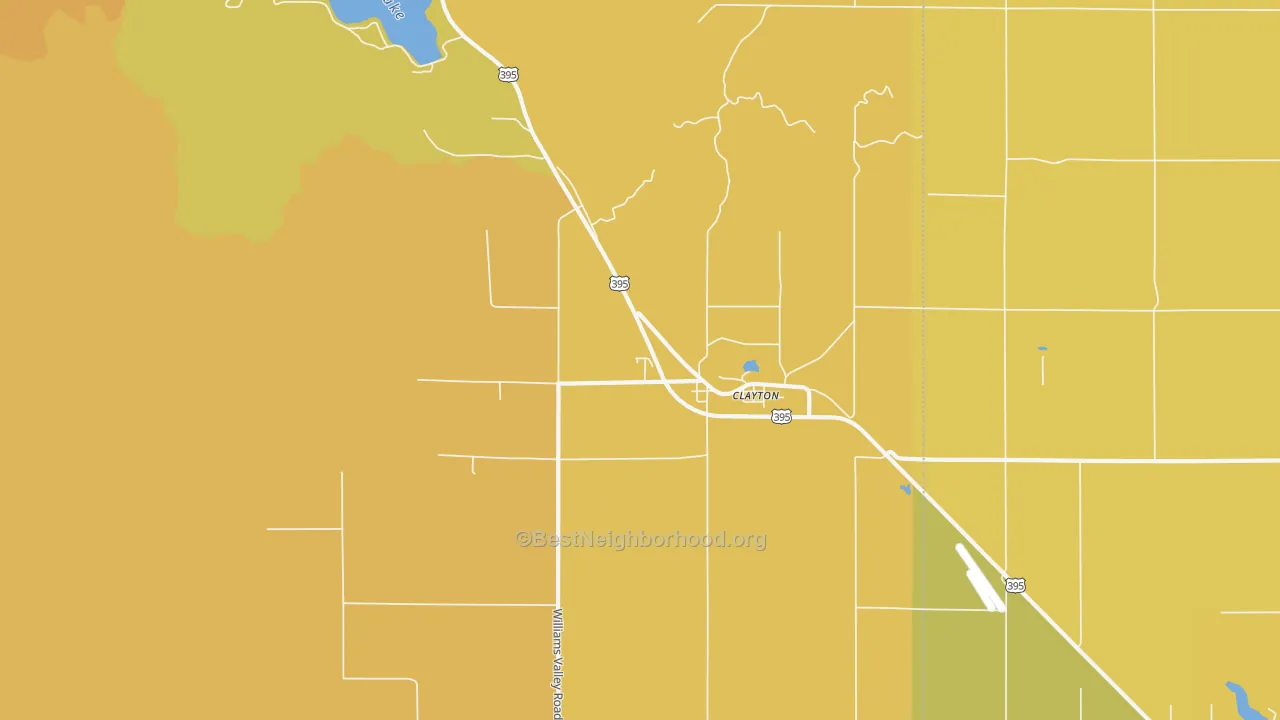 Map of the best neighborhoods in the 99110 area, with better matches in green and worse matches in red