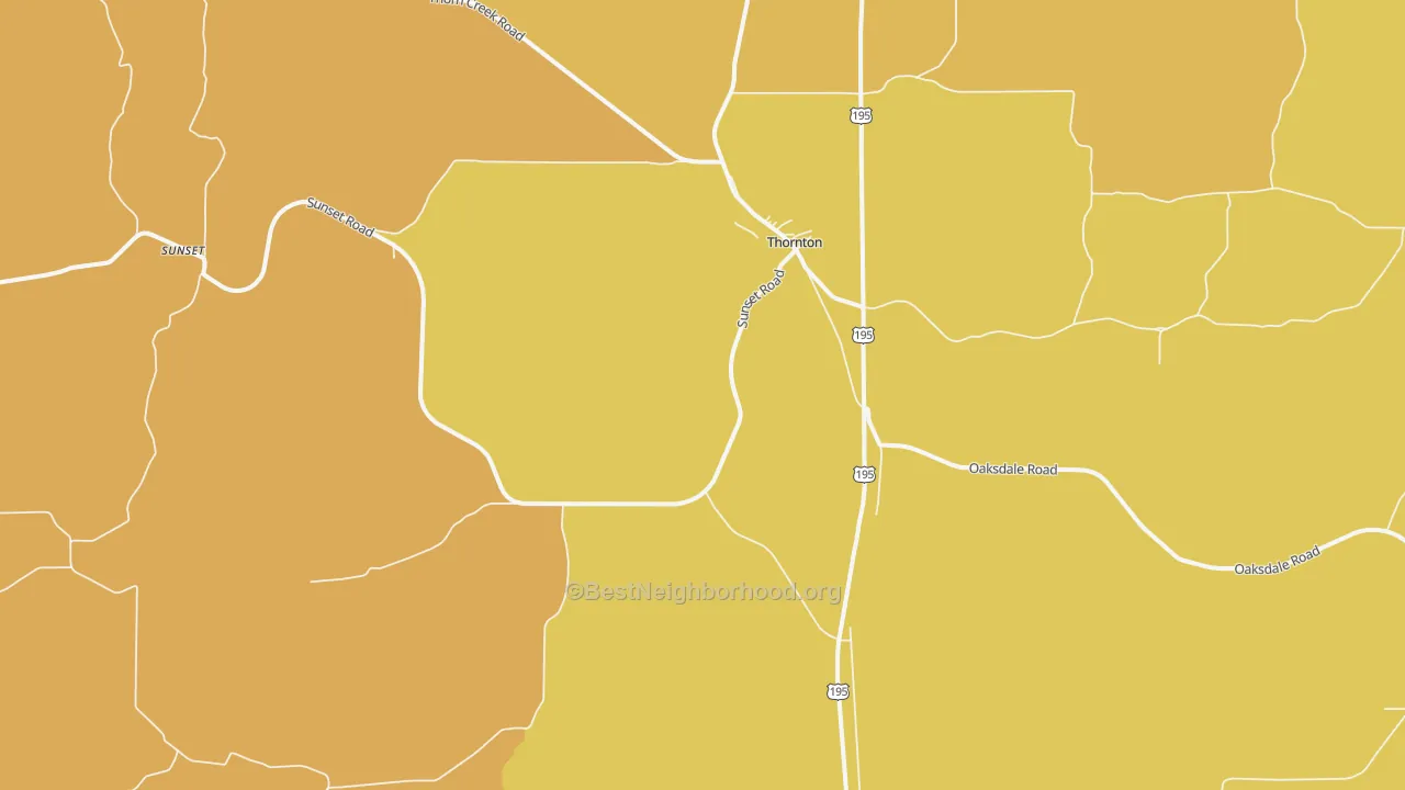 Map of the best neighborhoods in the 99176 area, with better matches in green and worse matches in red