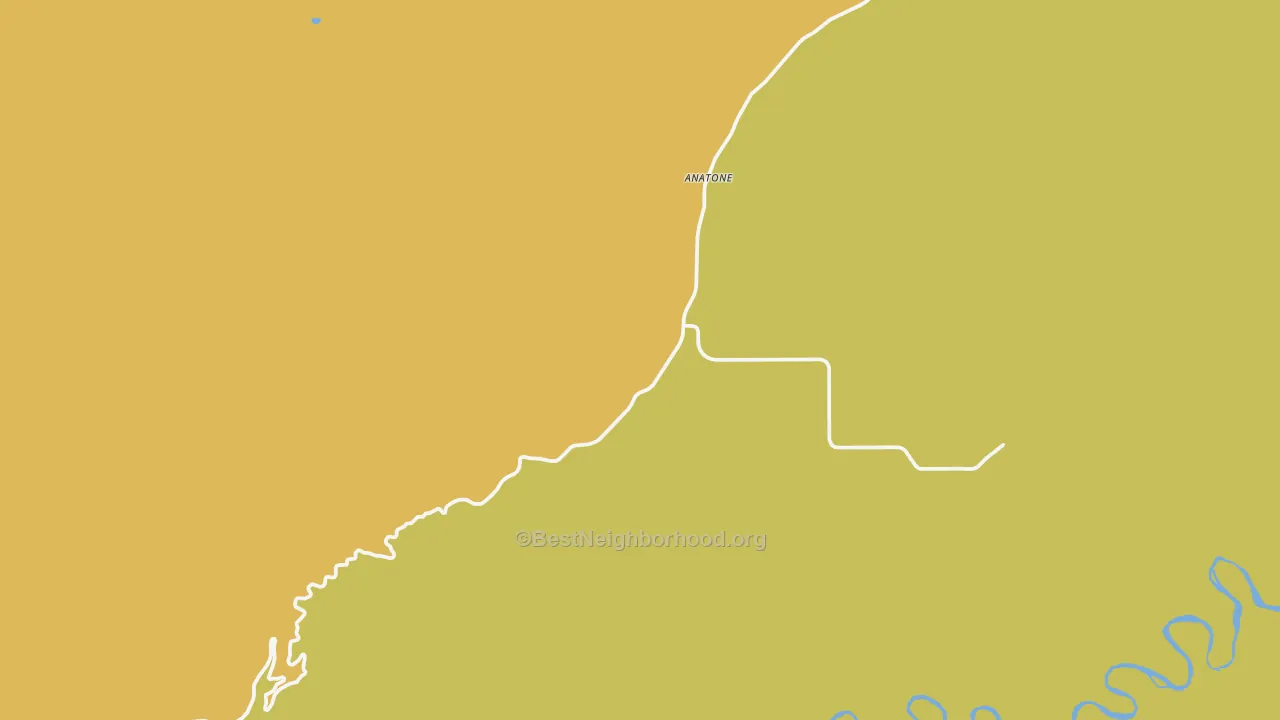 Map of the best neighborhoods in the 99401 area, with better matches in green and worse matches in red