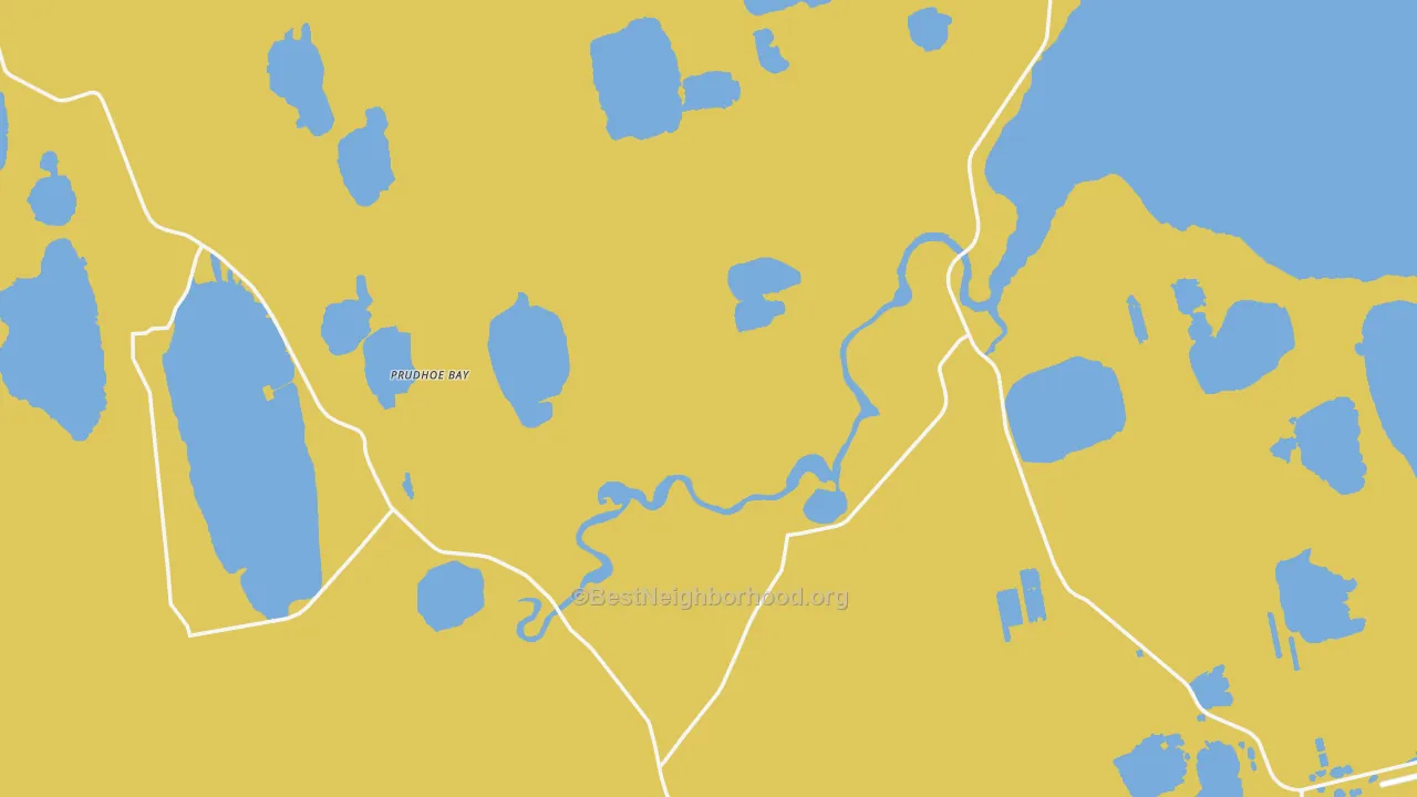 Map of the best neighborhoods in the 99519 area, with better matches in green and worse matches in red
