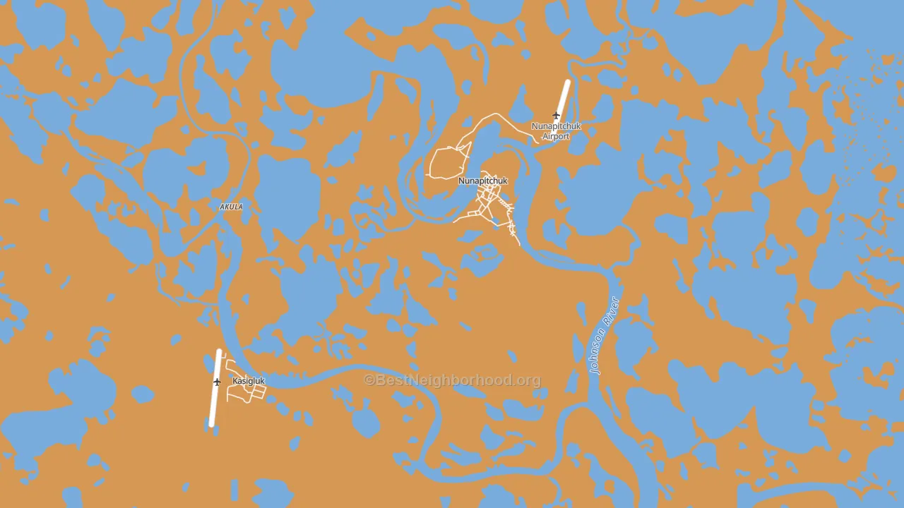 Map of the best neighborhoods in the 99641 area, with better matches in green and worse matches in red