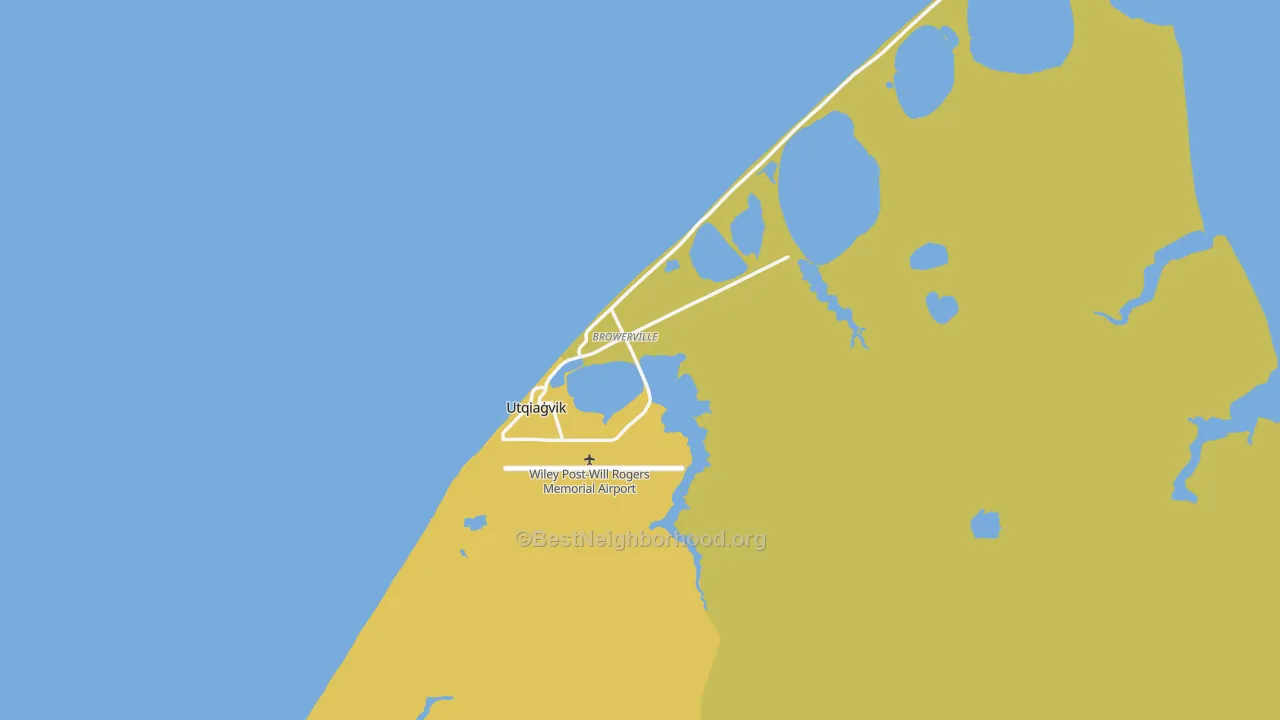 Map of the best neighborhoods in the 99723 area, with better matches in green and worse matches in red