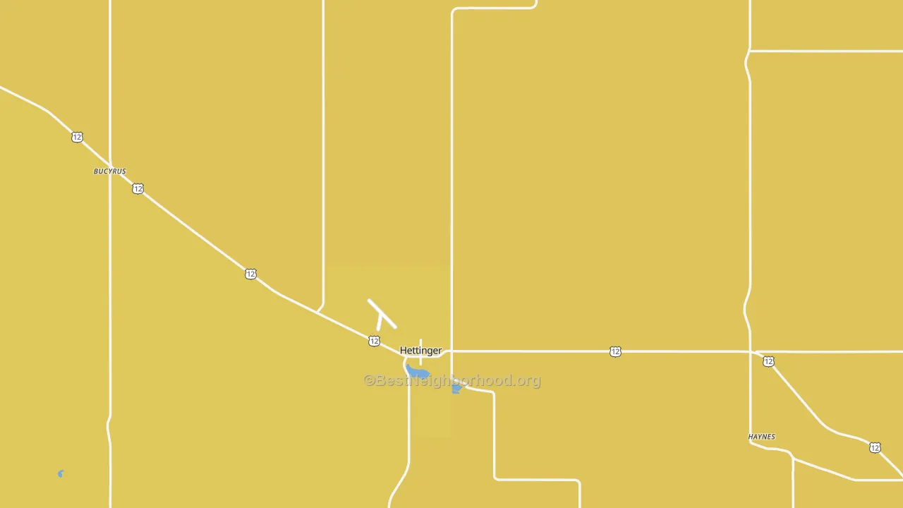 Map of the best neighborhoods in the Adams County area, with better matches in green and worse matches in red