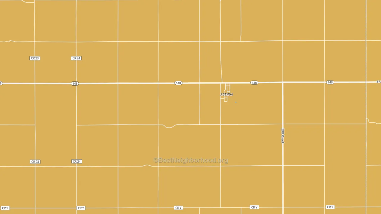 Map of the best neighborhoods in the Agenda area, with better matches in green and worse matches in red