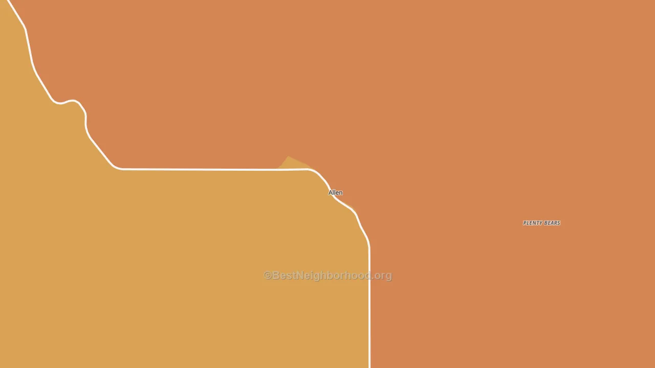Map of the best neighborhoods in the Allen area, with better matches in green and worse matches in red