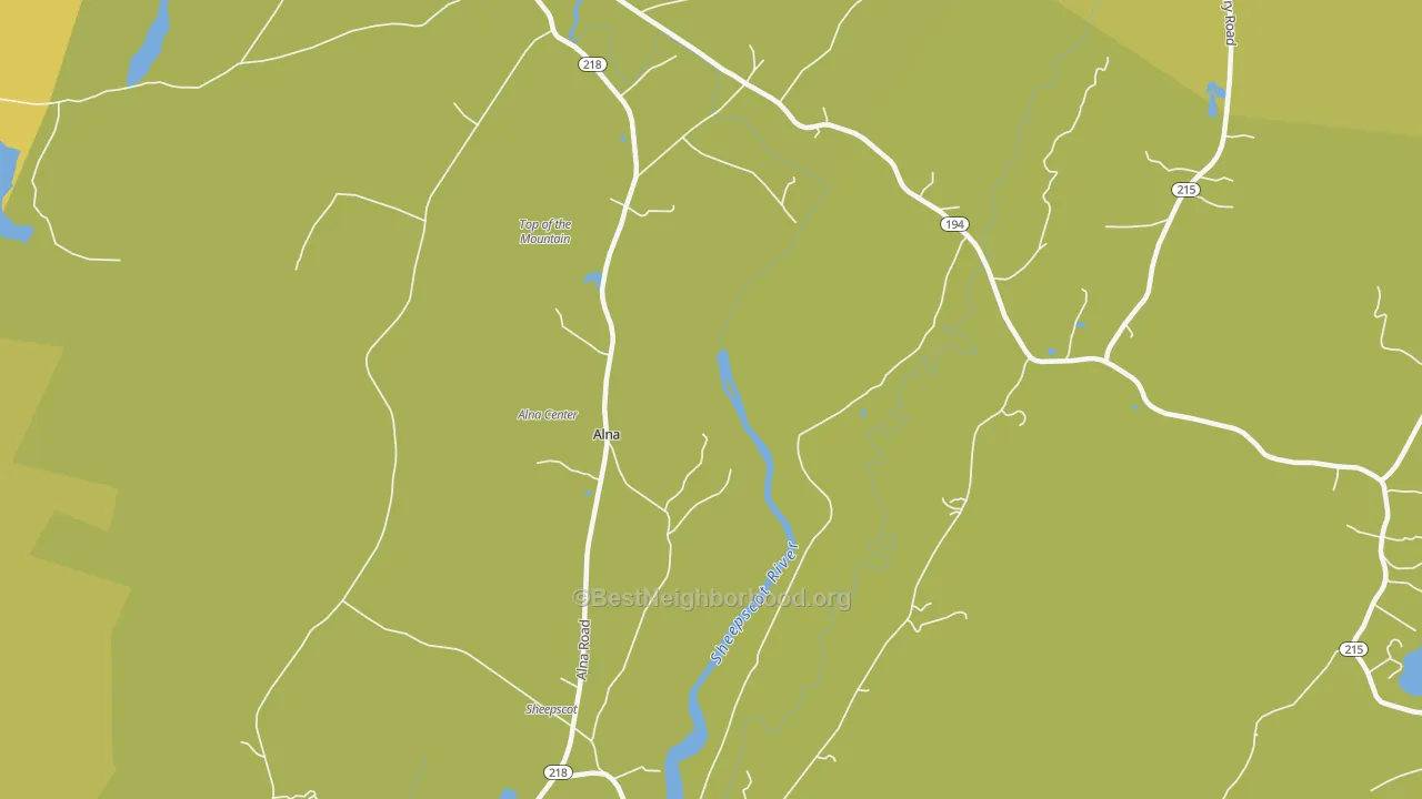 Map of the best neighborhoods in the Alna area, with better matches in green and worse matches in red
