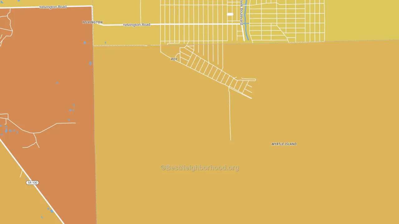 Map of the best neighborhoods in the Andalusia area, with better matches in green and worse matches in red